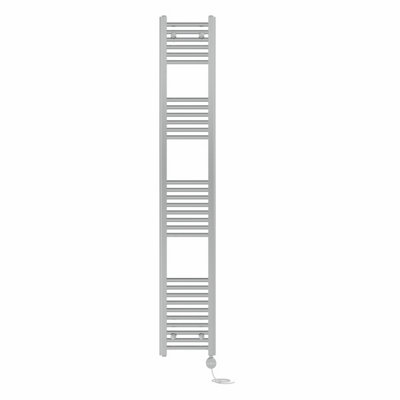 Right Radiators Prefilled Thermostatic Electric Heated Towel Rail Straight Ladder Warmer Rads - Chrome 1800x300 mm