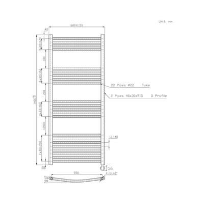 Right Radiators Prefilled Thermostatic WiFi Electric Heated Towel Rail Curved Bathroom Ladder Warmer - Chrome 1400x600 mm