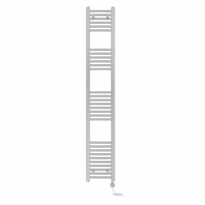 Right Radiators Prefilled Thermostatic WiFi Electric Heated Towel Rail Curved Bathroom Ladder Warmer - Chrome 1800x300 mm