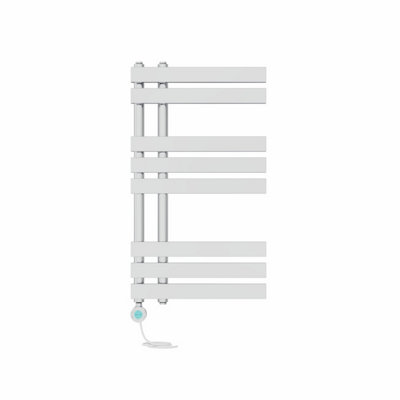 Right Radiators Prefilled Thermostatic WiFi Electric Heated Towel Rail D-shape Ladder Warmer - 800x450mm Chrome Price Comparisons | Compare The Build
