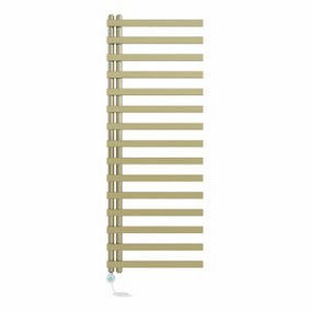 Right Radiators Prefilled Thermostatic WiFi Electric Heated Towel Rail Designer Ladder Warmer - 1600x600mm Brushed Brass