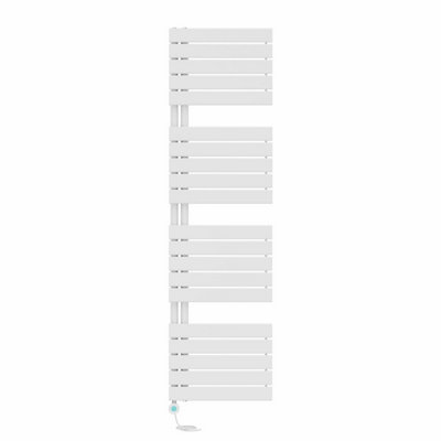 Right Radiators Prefilled Thermostatic WiFi Electric Heated Towel Rail Flat Panel Ladder Warmer - 1800x500mm White Price Comparisons | Compare The Build