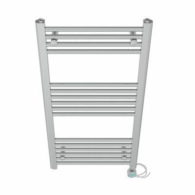 Right Radiators Prefilled Thermostatic WiFi Electric Heated Towel Rail Straight Bathroom Ladder Warmer - Chrome 1000x500 mm