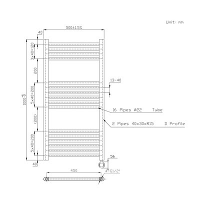 Right Radiators Prefilled Thermostatic WiFi Electric Heated Towel Rail Straight Bathroom Ladder Warmer - Chrome 1000x500 mm