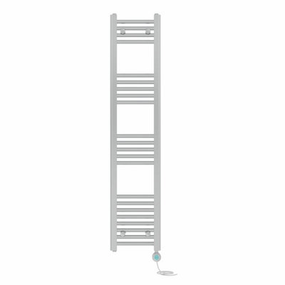 Right Radiators Prefilled Thermostatic WiFi Electric Heated Towel Rail Straight Bathroom Ladder Warmer - Chrome 1400x300 mm