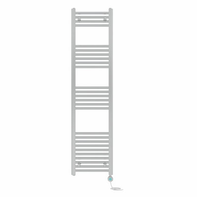 Right Radiators Prefilled Thermostatic WiFi Electric Heated Towel Rail Straight Bathroom Ladder Warmer - Chrome 1600x400 mm
