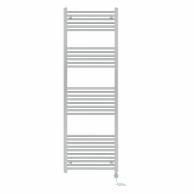 Right Radiators Prefilled Thermostatic WiFi Electric Heated Towel Rail Straight Bathroom Ladder Warmer - Chrome 1800x600 mm