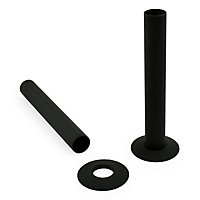 Right Radiators Radiator Pipes and Collars Easy Fit Packs 180mm Pipes Black
