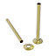 Right Radiators Radiator Pipes and Collars Easy Fit Packs 180mm Pipes Brushed Brass