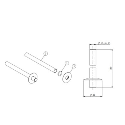 Right Radiators Radiator Pipes and Collars Easy Fit Packs 180mm Pipes ...