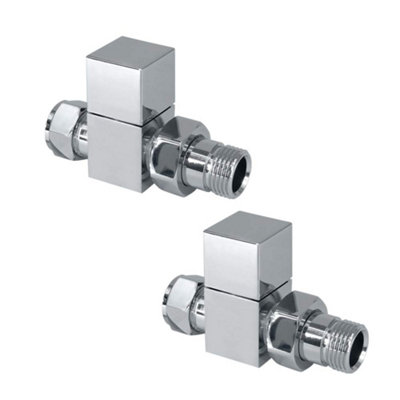 Right Radiators Square Towel Rail Straight Chrome Radiator Valves ...