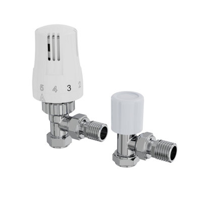 Right Radiators Thermostatic Angled TRV & Lockshield Radiator Valves ...