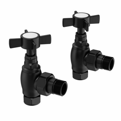 Right Radiators Towel Radiator Rail Valves Black Angled Central Heating Taps 15mm (Pair) Price Comparisons | Compare The Build