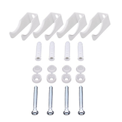Right Radiators Traditional 2 Column Radiator Fittings Set Wall Mounting Kit White Price Comparisons | Compare The Build