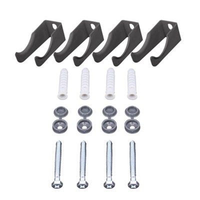 Right Radiators Traditional 4 Column Radiator Fittings Set Wall Mounting Kit Anthracite Price Comparisons | Compare The Build