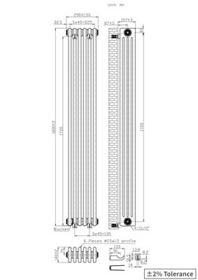 Right Radiators Traditional 4 Column Radiator Vertical Heating Cast ...