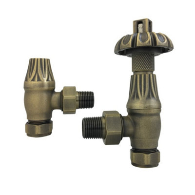 Right Radiators Traditional Thermostatic TRV Antique Design Angled ...