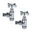 Right Radiators Traditional Towel Radiator Valves Angled Chrome Central Heating Taps 15mm (Pair)