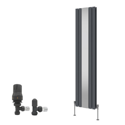 Right Radiators Vertical Double Flat Panel Radiator with Mirror ...