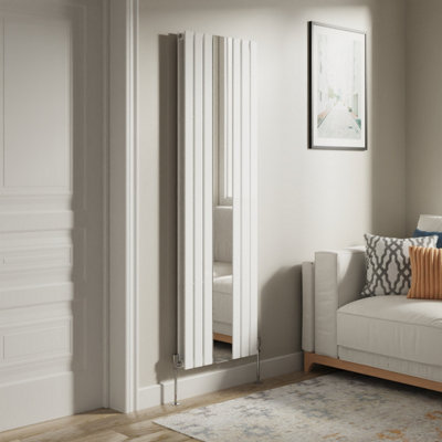 Right Radiators Vertical Radiator Double Flat Panel Central Heating Radiator with Mirror White 1800 x 553mm Price Comparisons | Compare The Build