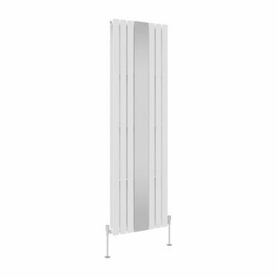 Right Radiators Vertical Radiator Double Flat Panel Central Heating Radiator with Mirror White 1800 x 553mm