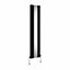 Right Radiators Vertical Radiator Double Oval Column Central Heating Radiator with Mirror Black 1800 x 380mm