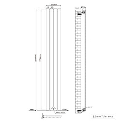 Right Radiators Vertical Single Flat Panel Rads Designer Radiator ...