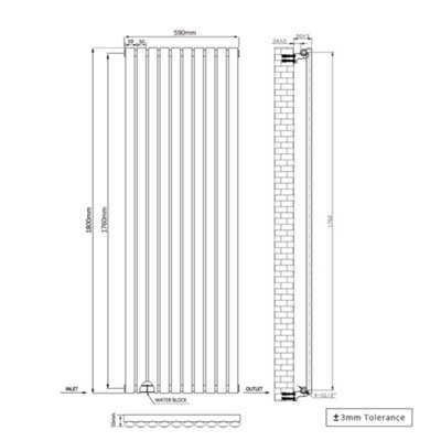 Right Radiators Vertical Single Oval Column Rads Designer Radiator ...