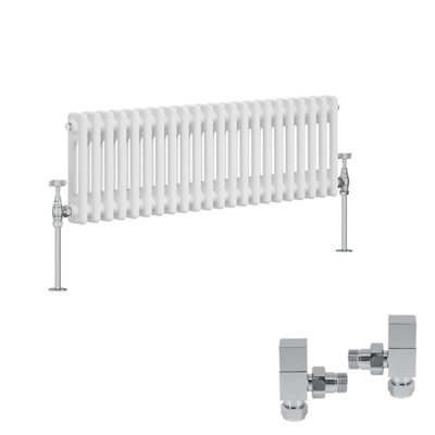 Right Radiators White Traditional 2 Column Radiator Horizontal Cast ...