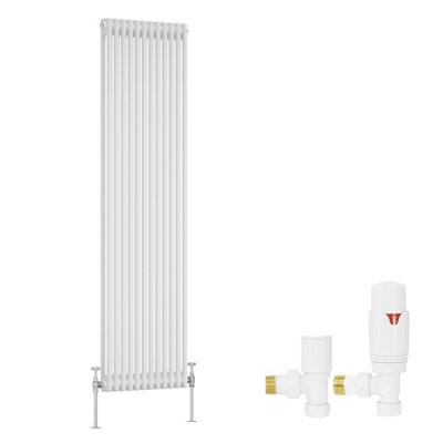 Right Radiators White Traditional 2 Column Radiator Vertical Cast Iron ...