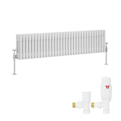 Right Radiators White Traditional 3 Column Radiator Horizontal Cast ...