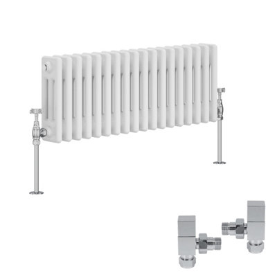 Right Radiators White Traditional 3 Column Radiator Horizontal Cast ...