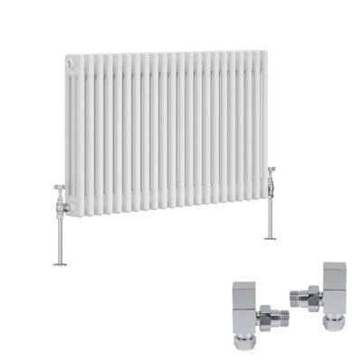 Right Radiators White Traditional 3 Column Radiator Horizontal Cast ...