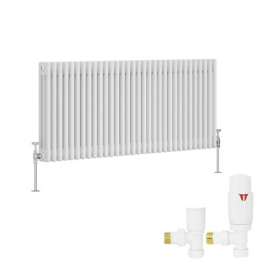 Right Radiators White Traditional 3 Column Radiator Horizontal Cast ...