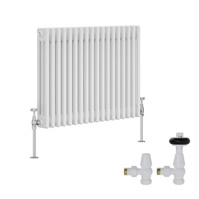 Right Radiators White Traditional 3 Column Radiator Horizontal Cast ...