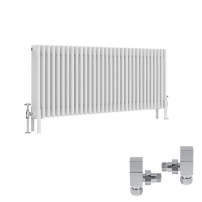 Right Radiators White Traditional 4 Column Radiator Horizontal Cast ...