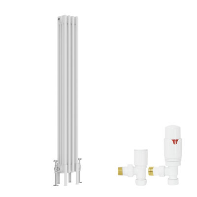 Right Radiators White Traditional 4 Column Radiator Vertical Cast Iron ...