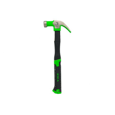 RIKA 16oz Claw Hammer Maxgrip Hi Carbon Steel w/ Fibreglass Core Shock Absorbing