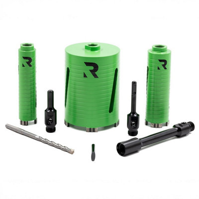 RIKA Turbo Diamond Core Set 3pc For Drilling Masonry & Bricks Carry ...