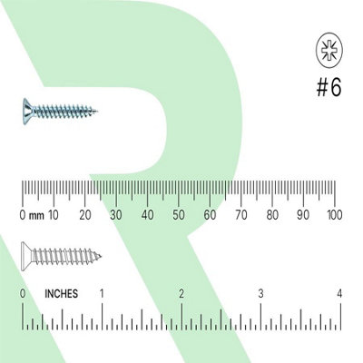 RIKA Woodscrew 6 x 1in Twin-Thread CSK BZP 200pk Sharp Point Pozi Wood ...