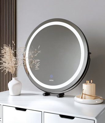 Riley Black Touch Sensor LED Light Mirror
