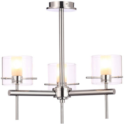 RILEY - CGC Chrome & Glass Cylinder Ceiling Light