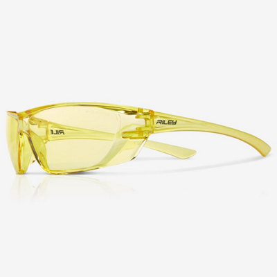 RILEY Fresna Anti Fog Polycarbonate Safety Glasses with Yellow Lens