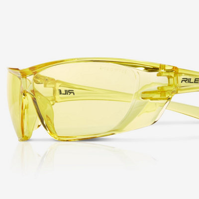 RILEY Fresna Anti Fog Polycarbonate Safety Glasses with Yellow Lens