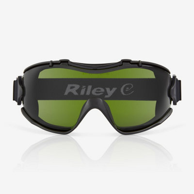 RILEY Velia Wide Vision Safety Welding Goggles with Green Impact ...