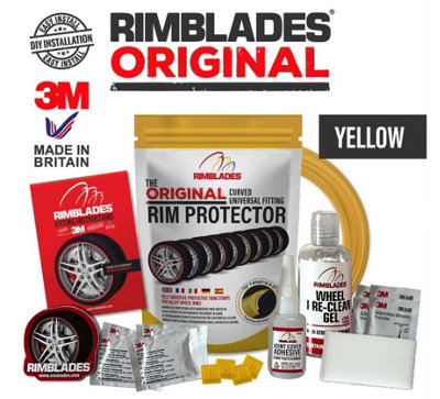 Rimblades Original Alloy Wheel Rim Protectors Styling Kit Universal Fit Yellow