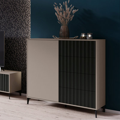 Rimini 4 Drawer Premium Sideboard with Textured Fronts