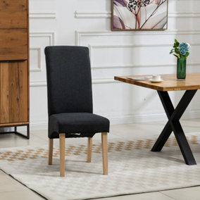 Rimini Fabric Dining Chairs - Set of 2 - Black