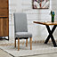 Rimini Fabric Dining Chairs - Set of 2 - Grey