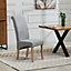Rimini Fabric Dining Chairs - Set of 2 - Grey
